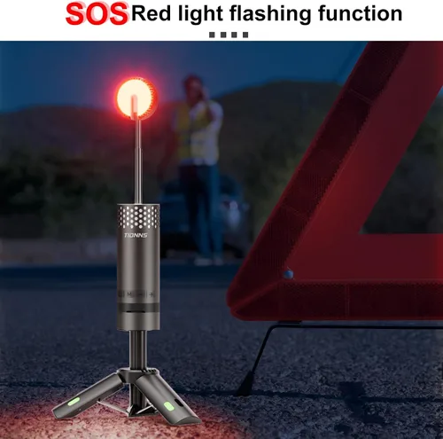 Vista 6 de Luces de Camping Recargables, Linterna de Camping Desmontable con Soporte, Lámpara de Campamento Telescópica Impermeable, Luz de Trabajo Magnética