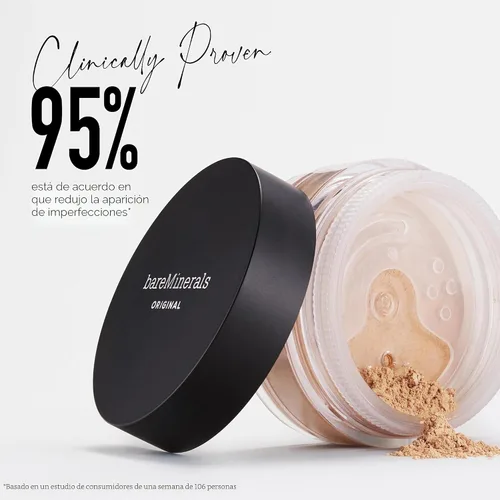 Vista 4 de bareMinerals Base mineral suelta original de lujo SPF15, 0.63 oz - Feria 01 Feria