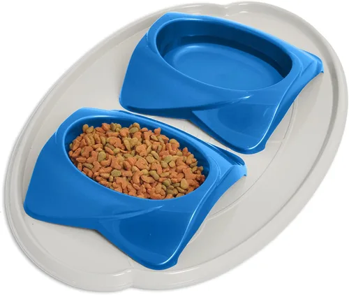 Vista 2 de Van Ness Mascotas Pequeño Impermeable Alimentos Y Agua Bowl Mat Para Perros y Gatos