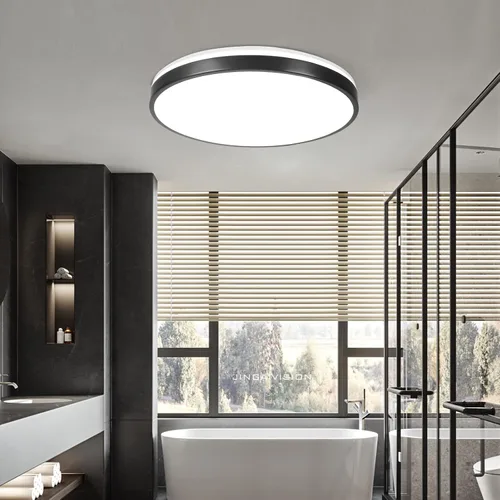 Vista 7 de Lámpara de techo LED de 24 W en negro, lámpara de montaje empotrado con altavoz Bluetooth y control remoto, luz RGB de cambio