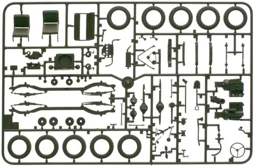Vista 10 de 3635 Willys Jeep MB 80 aniversario 1:24 Kit