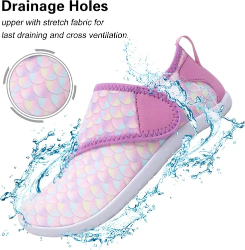 Vista 3 de Lisdwde Zapatos de agua antideslizantes para hombre y mujer, zapatos de natación, deportes de playa, secado rápido, zapatos de calcetín para mujeres