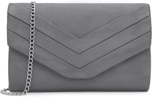 Vista 10 de Clutch Purses for Women Suede Pleated Evening Bag Wedding