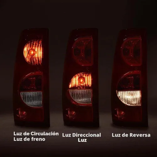 Vista 5 de Luz trasera PIT66 para Chevy Silverado 1500 2500 3500 2004 2005 2006 Lente roja mejorada