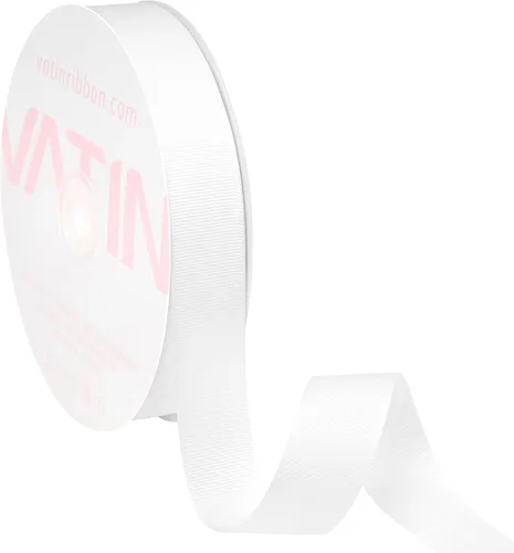 Vista 100 de VATIN Cinta de Grogrén Negra, 1-1/2" x 50 Yardas Continuas, Cinta de Grogrén de Poliéster Negra, Usar para Lazos de Bricolaje, Accesorios