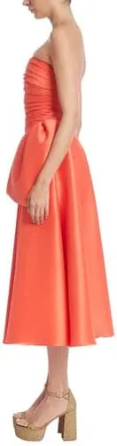 Vista 4 de Badgley Mischka El vestido sin tirantes fruncido perfecto