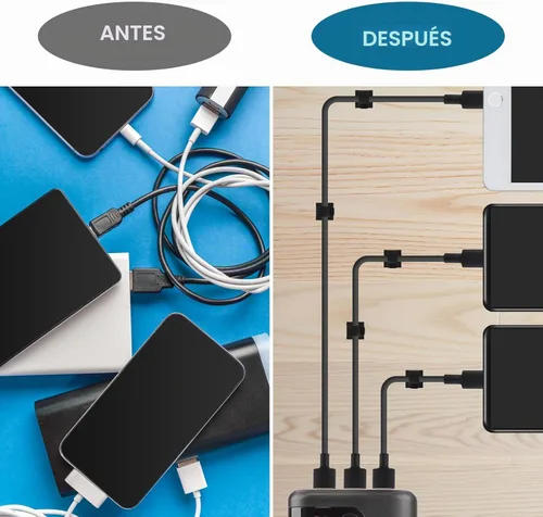 Vista 7 de LinkDocs 30 clips adhesivos para cables, clips de alambre para gestión de cables, abrazaderas de sujeción de cables para automóvil, oficina y hogar