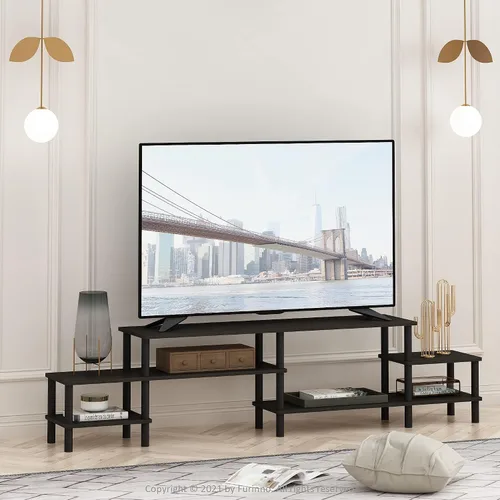 Vista 46 de Furinno 11191BK THE Centro de Entretenimiento Soporte para TV, Negro