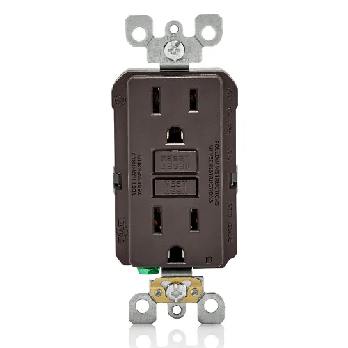 Vista 21 de Leviton SmartlockPro Interruptor con enchufe de doble polo receptáculo, AFTR1-E, 120.0 volts
