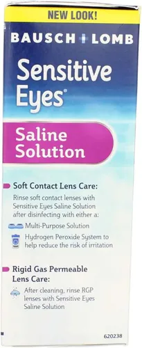 Vista 2 de Bausch & Lomb Solución salina para ojos sensibles, 12 onzas, paquete de 3