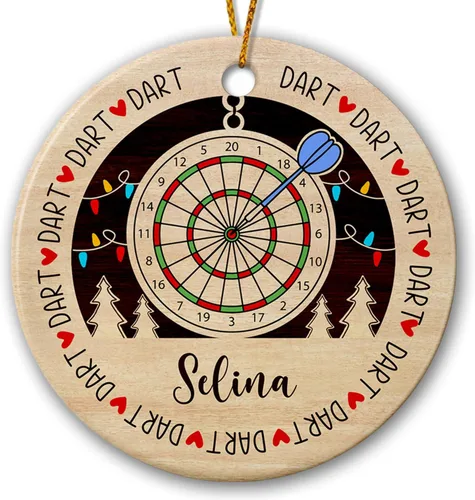 Vista 18 de Adorno de cerámica de bádminton de Navidad, regalos personalizados para jugadores de bádminton, árbol de Navidad colgante de bádminton, adorno