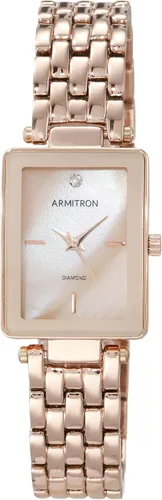 Vista 8 de Armitron Reloj de pulsera con brazalete y esfera de diamantes genuinos para mujer, 75-5769