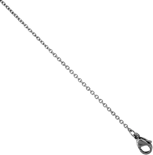 Vista 3 de Collar de medalla de San Rafael de plata de ley con acabado oxidado cadena ovalada de 0071in Plata esterlina Sin gemas