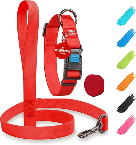 Vista 10 de WAUDOG Collar de perro impermeable – Collar ajustable para perros grandes, pequeños y medianos – Collares resistentes con cierre de metal duradero