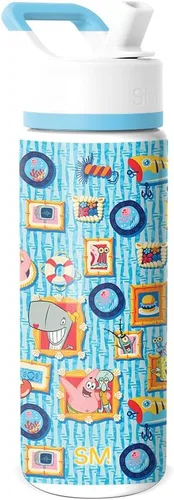 Vista 76 de Simple Modern DC Comics Batman - Botella de agua para niños con tapa con pajilla, vaso aislado de acero inoxidable de 14 onzas para niños, vaso a