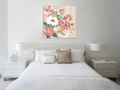 Vista 2 de Jaxson Rea "Vintage Floral II Modern Gallery Wrapped Canvas by Farida Zaman, 12" x 12