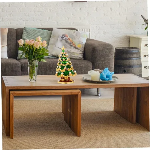 Vista 7 de EXCEART Caja de joyería de 3 piezas para guardar anillos, caja de joyería para árbol de Navidad, organizador de joyas, escritorio, árbol de Navidad