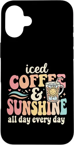 Vista 23 de Iced Coffee and Sunshine Funny Summer Case for iPhone 17