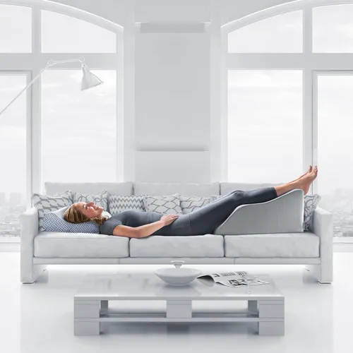 Vista 5 de Almohada de cuña elevadora para reposamantemanos, gris jaspeado, pequeña, ancha Made in the USA,Post Surgery Support, Leg Swelling Relief