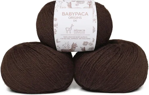Vista 91 de Juego de 6 madejas de 100% lana de alpaca bebé (10.58 oz) de peso DK, fabricadas en Perú, celestial suave y perfecto para tejer y hacer ganchillo
