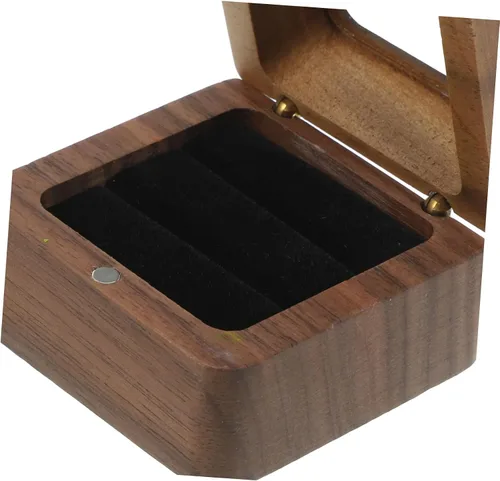 Vista 9 de Cabilock Caja de 2 piezas para anillos de boda, caja de anillo de compromiso, soporte para anillos de almacenamiento, soporte de anillo