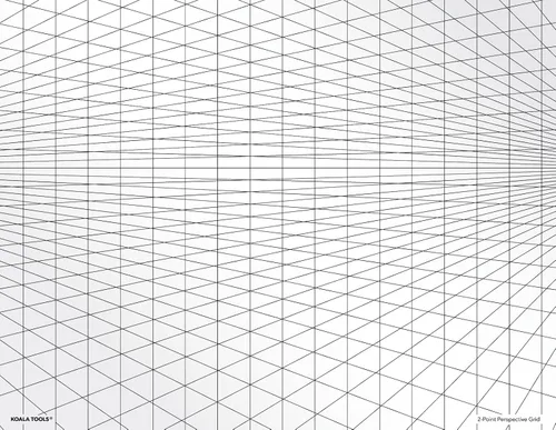 Vista 7 de Koala Tools Hojas de transparencia de cuadrícula perspectiva (paquete variado de 4) - 8.5 x 11 pulgadas Transparencias de proyector superior