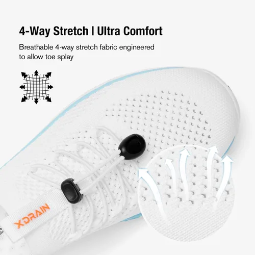 Vista 3 de KOLILI Zapatos de agua elegantes para mujer, zapatos de tenis para caminar con soporte de arco, lo mejor para deportes acuáticos, viajes y caminar