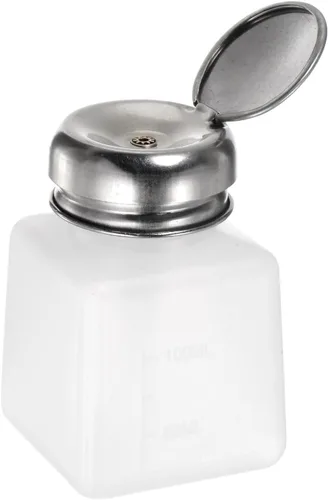 Vista 8 de HARFINGTON Dispensadores de alcohol solvente Push Down Botella dispensadora de líquido con tapa de acero inoxidable de sellado para limpiador