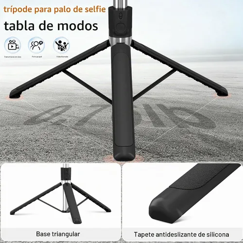 Vista 4 de Trípode de teléfono de 71 pulgadas y palo selfie con control remoto, soporte extensible para teléfono celular para iPhone y Android, 5.9 pies