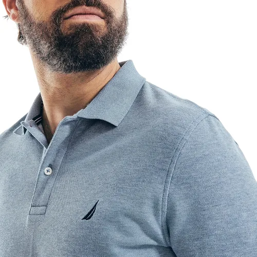 Vista 17 de Nautica playera polo clásica de mangas cortas, color sólido, para hombre