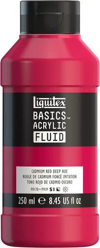 Vista 43 de Liquitex BASICS - Pintura acrílica fluida, botella de 4 onzas, tono permanente carmesí lizarina Super Versatile, Fine Art Pigments; Fluid