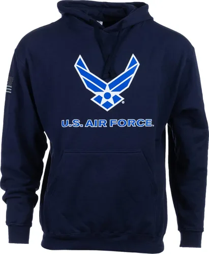 Vista 2 de Ann Arbor T-shirt Co. Sudadera con capucha para el ejército de los Estados Unidos, First Responder de la Fuerza Aérea del Ejército