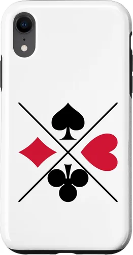 Vista 24 de Funda para iPhone 16 Poker Card Game Symbols Spades Check Cross Heart Games Cards Case