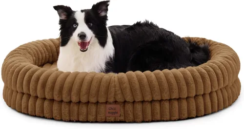 Vista 41 de Cama ortopédica para perro, funda lavable, sofá de piel Gris oscuro