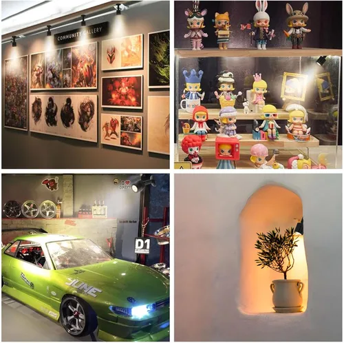 Vista 6 de Mini foco LED para interiores, iluminación decorativa para estantes de exhibición, pinturas, plantas, joyas, escaparate, debajo del gabinete, luz