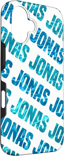 Vista 3 de Funda personalizada para iPhone 16 Jonas para teléfono, color azul y verde azulado