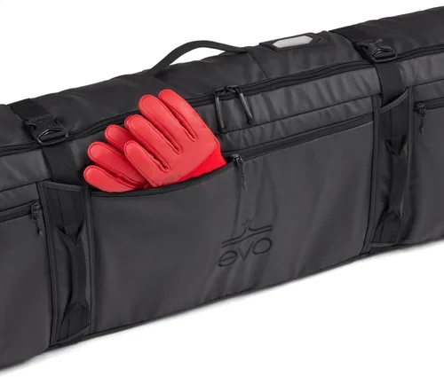 Vista 7 de evo Bolsa de rodillos de esquí y snowboard de lujo con cubo de embalaje, bolsa de equipo de botas de esquí compatible con TSA con ruedas