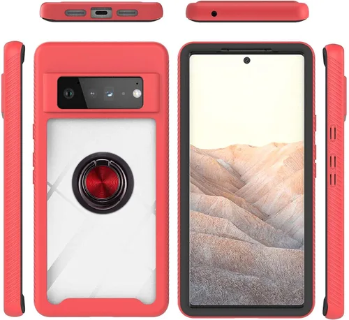 Vista 105 de Funda compatible con Xiaomi Poco X3 NFC, compatible con Xiaomi Poco X3 Pro/Poco X3 Ring Stand 3 en 1, color negro