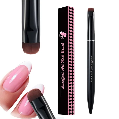 Vista 9 de Brocha de punta francesa - Kolinsky Sable Nail Art para Polygel & Clean Up Rosa