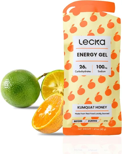 Vista 13 de Lecka Gel energético, 12 geles para ejercicio de resistencia, fabricado con frutas reales y semillas de albahaca, proporciona energía natural