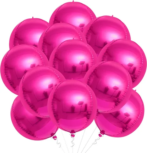 Vista 12 de KatchOn, Globos redondos de Mylar negros enormes, 22 pulgadas, paquete