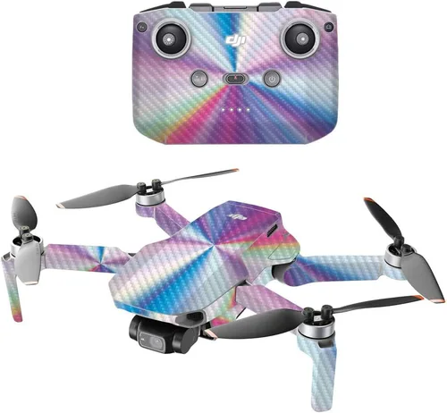 Vista 14 de MIGHTY SKINS Fibra de carbono compatible con el dron portátil DJI Mini 2, humo brillante, acabado de fibra de carbono texturizado protector