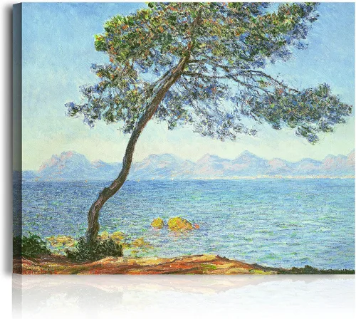 Vista 279 de A&T ARTWORK Antibes Seen from The Salis Gardens de Claude Monet Las Obras de Arte Clásico Mundial Reproducciones, Impresiones de Arte en Lienzo