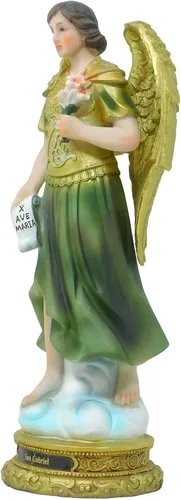 Vista 2 de Arcángel Gabriel figura religiosa de 12 pulgadas de alto, estatua de Arcángel Gabriel