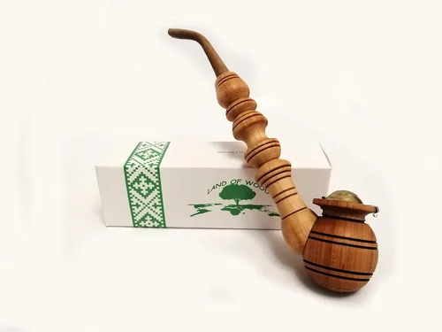 Vista 7 de Pipa de tabaco de madera hecha a