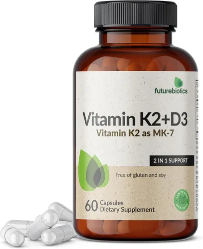 Vista 10 de Futurebiotics Vitamina K2 (MK7) con suplemento D3 - Fórmula sin OGM - 5000 UI de vitamina D3 y 90 microgramos de vitamina K2 MK-7, 250 cápsulas