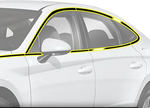 Vista 8 de BOGAR TECH DESIGNS Superposición de eliminación de cromo frontal central compatible con Hyundai Sonata 2020-2023, negro brillante