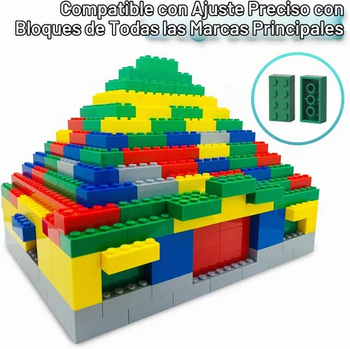 Vista 7 de Bloque de construcción multicolor, 121 piezas de 2 x 4, compatible con bloques de construcción clásicos, juguetes creativos de bloques