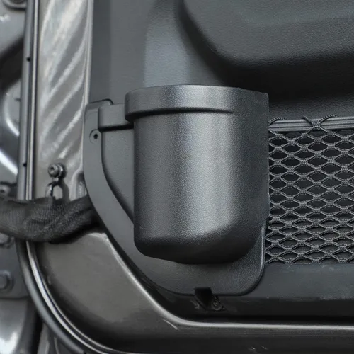 Vista 6 de JeCar Caja de almacenamiento para bolsillo de puerta delantera con portavasos para puerta delantera, accesorios interiores compatibles con Jeep