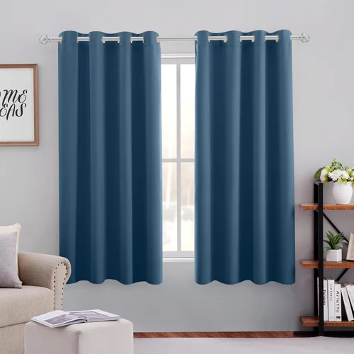 Vista 74 de HOMEIDEAS – Cortinas opacas de 52 x 84 pulgadas de largo, 2 paneles de cortinas para oscurecer la habitación, térmicas, insonorizadas, con ojales